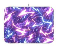 Tappetino per scolapiatti riutilizzabile blu safari viola 45 x 61 cm rettangolare grande scarico opaco decorativo per la casa essenziale