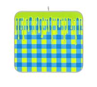 Tappetino per scolapiatti verde brillante blu scolapiatti tappetino 40,6 x | resistente al calore scolapiatti tappetino per cucina contatore bottiglia asciugatrice mat Caffè Bar Accessori da pranzo