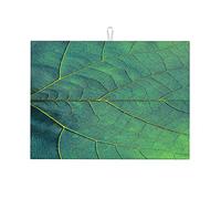 Tappetino per scolapiatti verde con pianta tropicale per il piano di lavoro della cucina, in microfibra, per asciugare il piano di lavoro, grande 18 x 24 pollici