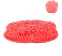 Tappetino per Scrub in Schiena e Silicone Rosa Piedi per Doccia | Ventose da Parete, Uso Quotidiano per Cura Pelle, Rimuove Calli e Pelle Dura