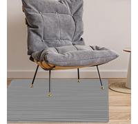 Tappetino per Sedia 100 x 185 cm Uso Flessibile su Superfici Dure Parquet Sottofondo per Sedia da Scrivania Multiuso per Il Pavimento Della Senza Arricciatura, Grigio Chiaro