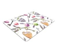 Tappetino per Sedia 100x70 cm Facile da Pulire per Ufficio a Casa Protezione di Pavimenti PVC Vinile Rettangolare Impermeabile Antiscivolo Resistente ai Danni - Vecchie chiavi retrò