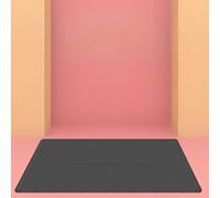 Tappetino per Sedia 115 x 140 cm Materiale Durevole Nel Tempo Tappeto da Gioco per Sedie da Ufficio e Facile da Arrotolare per Parquet e Pavimenti Duri Piastrelle, Grigio Scuro