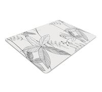 Tappetino per Sedia 140x100 cm PVC Vinile Antiscivolo Resistente ai Danni Impermeabile Protezione di Pavimenti Rettangolare per Ufficio a Casa Facile da Pulire - Scarabocchio di fiori