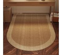 Tappetino per sedia da gioco da ufficio, antiscivolo, protettivo per ruote, design semi-cu, ideale per parquet e piastrelle, 100 x 120 cm (colore cachi)