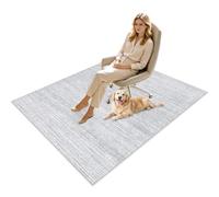 Tappetino per Sedia da Ufficio per Pavimenti Duri, Antigraffio, per Sedie da Scrivania, per Pavimenti in Laminato, Tappeto Sotto Scrivania, Antiscivolo per Tappeti, Tappetino Gaming Grigio 150 x 170cm