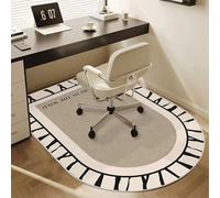 Tappetino per sedia da ufficio per pavimenti in legno duro, antiscivolo, ideale per la casa e il gioco, grigio, 80 x 120 cm