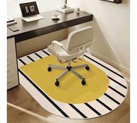 Tappetino per sedia da ufficio per pavimenti in legno duro, antiscivolo, perfetto per casa e giochi, 60 x 90 cm, giallo