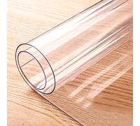 Tappetino per sedia in PVC ad alta resistenza agli urti, spessore 3,1 mm, protezione del pavimento per legno duro e moquette, rettangolare, con angoli arrotondati, trasparente, 50 x 80 cm