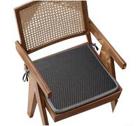 Tappetino per sedile auto e ufficio con strato superiore in rattan sintetico per traspirabilità e base in silicone per posizionamento fisso (nero)
