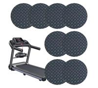Tappetino per tapis roulant, 8 tappetini antiscivolo per la protezione del pavimento, anti vibrazioni, protezione su entrambi i lati, tappetino rotondo per attrezzature fitness per casa e palestra