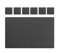 Tappetino per tapis roulant, ad alta densità, 10 x 10 x 0,5 cm, protezione per attrezzature fitness, protezione per pavimenti in legno, sicuro per casa, palestra, in silicone