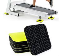 Tappetino per Tapis Roulant Antivibrante, Set di 6 Tappetini Palestra con Base in Silicone Antiscivolo 10x10x0.8cm, Isolamento Acustico e Protezione Pavimento