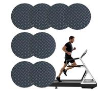 Tappetino per tapis roulant su tappeto, antiscivolo, 8 pezzi, in schiuma, rotondo, riduzione del rumore, per esercizi, allenamento, casa, fitness, cantina, appartamento, garage