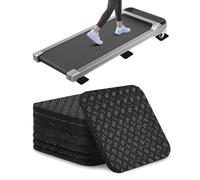 Tappetino per tapis roulant, versione aggiornata, 10,2 x 10,2 x 1,3 cm, double-face, antiscivolo, per attrezzature da ginnastica per pavimenti, in silicone a densità anti vibrazioni, tappetino per