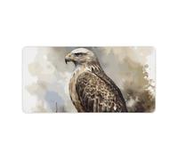 Tappetino per tastiera ad acquerello di Hawk, grande tappetino per mouse da gioco, antiscivolo, per scrivania, lavoro, casa, 30 x 60 cm