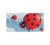 Tappetino per tastiera con coccinella e nuvola, tappetino per mouse da gioco, antiscivolo, per scrivania, lavoro, casa, 30 x 60 cm