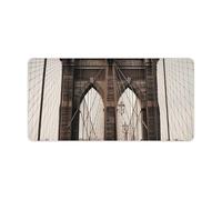 Tappetino per tastiera con foto del ponte di Brooklyn, grande tappetino per mouse da gioco, antiscivolo, per scrivania, lavoro, casa, 30 x 60 cm