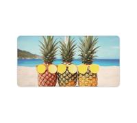 Tappetino per tastiera con motivo geometrico con ananas, grande tappetino per mouse da gioco, antiscivolo, per scrivania, lavoro, casa, 30 x 60 cm
