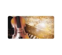 Tappetino per tastiera con note musicali per pianoforte, violino, tappetino per mouse da gioco, tappetino antiscivolo per scrivania, lavoro e casa, 30 x 60 cm