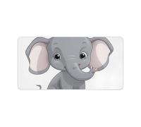 Tappetino per tastiera con simpatico elefante in stile cartone animato, grande tappetino per mouse da gioco, tappetino antiscivolo per scrivania, lavoro e casa, 30 x 60 cm