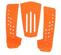 Tappetino per tavola da surf da 3 pezzi, tappetino da surf in EVA antiscivolo, cuscinetto per coda con rombo, presa migliorata per skimboard, piastra per aquilone, accesso alla (Orange)