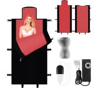 Tappetino Per Terapia a Luce Rossa Con LED Da 2570 Pezzi, Incluso LED Rosso Da 660 Nm E LED a Infrarossi Da 850 Nm, Il Controller Regola La Luminosità Su 5 Livelli, Tappetino Riscaldante a Luce Rossa