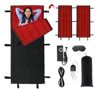 Tappetino per terapia a luce rossa per tutto il corpo, coperta per terapia della luce a infrarossi con timer, terapia della luce a infrarossi per sollievo dal dolore a corpo, spalle, vita, schiena e