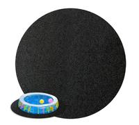Tappetino per vasca idromassaggio portatile rotondo antiscivolo tappeti | Cuscinetti gonfiabili per vasca idromassaggio da 3,7 m, per interni ed esterni, giardino, cortile, patio, prato, piscina