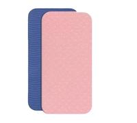 Tappetino per Yoga 1 paio di cuscinetti for esercizi supporto antiscivolo, tappetino da allenamento portatile, piccolo yoga for la casa per la Casa(Dark blue-pink)