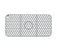 Tappetino pieghevole in silicone per scolapiatti, tappetino pieghevole in silicone per bagno, copertura per bancone, cucina, antiscivolo, resistente al calore (grigio, 66 x 35 x 0, 9 cm)