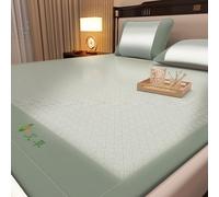 Tappetino pieghevole liscio per aria condizionata per letto con federa, tappetino traspirante in seta di ghiaccio, facile da pulire per casa e dormitorio