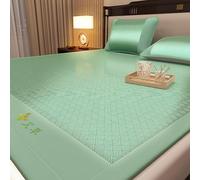 Tappetino pieghevole liscio per aria condizionata per letto con federa, tappetino traspirante in seta di ghiaccio, facile da pulire per casa e dormitorio