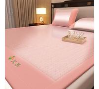 Tappetino pieghevole liscio per aria condizionata per letto con federa, tappetino traspirante in seta di ghiaccio, facile da pulire per casa e dormitorio