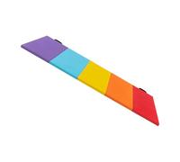 Tappetino pieghevole per pilates, da viaggio, antiscivolo, portatile, da palestra, per esercizi di pilates, fitness, per donne e uomini, con maniglia per il trasporto, sport all'aria aperta