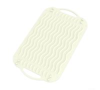 Tappetino pieghevole portatile in silicone con resistenza al calore, caratteristiche antiscivolo e trasformazione del vassoio per la preparazione degli alimenti (metri bianchi)