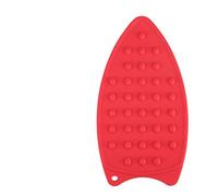 Tappetino poggia-ferro antiscivolo in silicone resistente al calore per piastra da stiro, vassoio, piatto, sottopentola (rosso)