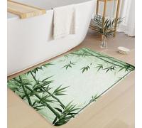 Tappetino Porte Bamboo Green Bamboo Tree Leaves Plant Japanese Asian Zerbino Lavabile Assorbente Zerbini Per Ingresso Posteriori 40X60Cm