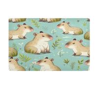 Tappetino Porte Capybara Cute Animal Stampata Zerbino Ingresso Resistente Zerbini Di Benvenuto Per Ingresso Posteriori Corridoio 40X60Cm