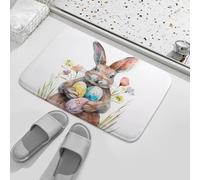 Tappetino Porte Easter Bunny Zerbino Facile Da Pulire Antipolvere Zerbini Per Corridoio Ingresso 40X60Cm