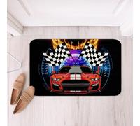 Tappetino Porte Sports Car Printed Lavabile Tappetino Entrata Flanella Zerbini Di Benvenuto Per Esterno Posteriori Porte Anteriori 40X60Cm