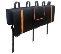 Tappetino portellone per portabici - Protezione imbottita per portabici - Fissaggio impermeabile e | Cinghie di ancoraggio regolabili, tasche per accessori utilità, linee di sicurezza riflessa