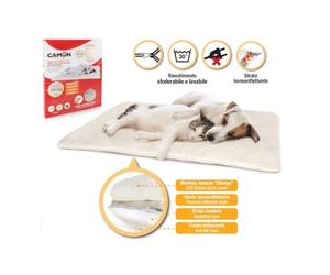 Tappetino Premium Auto Riscaldante Camon 48 x 38 cm - Tappetino riscaldante per cani, ideale per isolare dal freddo e riflettere il calore, realizzato in morbido tessuto lavabile con fondo antiscivolo