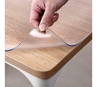 Tappetino protettivo da scrivania in PVC satinato resistente, copertura traslucida per comodini e armadi in legno duro, 80 x 140 cm, protezione trasparente con finitura opaca, ideale per casa e