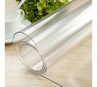 Tappetino protettivo in PVC opaco, tappetino termoresistente trasparente satinato da 1,5 mm, adatto per tavoli da ufficio e computer, con angoli arrotondati. (120x120cm(47.24x47.24in),A)