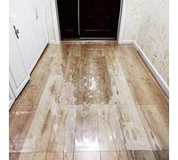 Tappetino protettivo in vinile trasparente, resistente, antiscivolo, facile da pulire, adatto per famiglie e animali domestici, rettangolare, 1,35 x 3,5 m, ideale per aree ad alto traffico