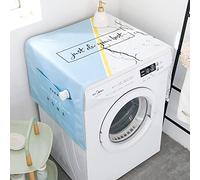 Tappetino protettivo per asciugatrice, mini frigo, lavabiancheria e asciugacapelli, per la parte superiore, lavabile in marmo, blu, 55 x 140 cm