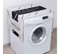 Tappetino protettivo per asciugatrice, mini frigo, lavabiancheria e asciugatrice, per la parte superiore, lavabile, in marmo nero, 55 x 140 cm