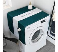 Tappetino protettivo per asciugatrice, mini frigo, lavabiancheria e asciugatrice, per la parte superiore, lavabile, bianco, verde, 55 x 140 cm