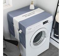 Tappetino protettivo per asciugatrice, mini frigo, lavabiancheria e asciugatrice, per la parte superiore, lavabile, bianco, grigio, 55 x 140 cm